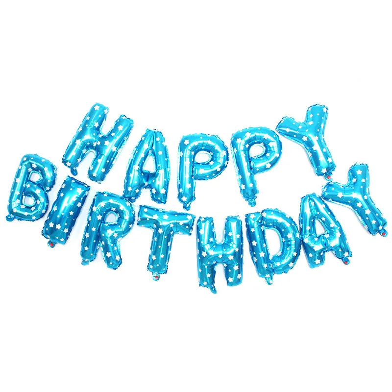HBD blue dot Воздушный шар с днем рождения, воздушные буквы, воздушные шары из фольги, декоративные детские игрушки для свадьбы, вечеринки, дня рождения, гелиевые шары, вечерние шары - Цвет: HBD blue dot