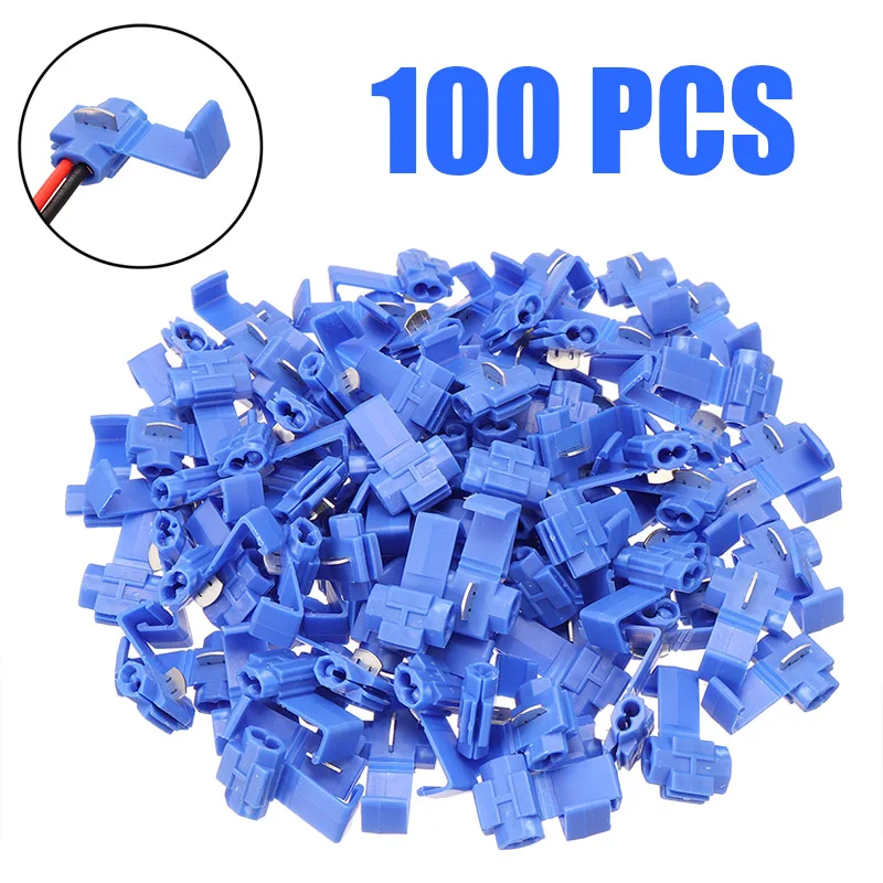 Mayitr 100pcs Blue High Quality Scotch Lock Wire Connectors Quick Splice Crimp Terminals