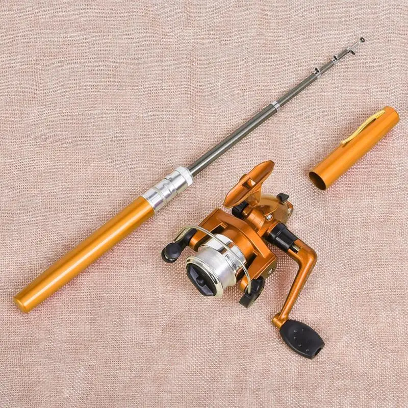 Durable Rod Combo Multi-function Portable Portable Pocket Telescopic Mini Fishing Pole Pen Shaped Fishing Rod Reel Combo Durable Rod Combo Multi-function Portable Portable Pocket Telescopic Mini Fishing Pole Pen Shaped Fishing Rod Reel Combo