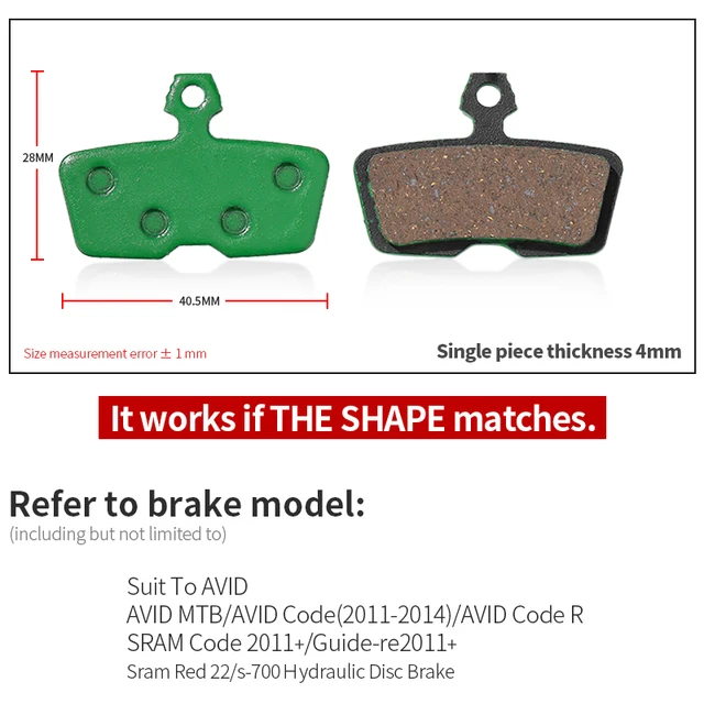 1 Pair Ceramic MTB Bicycle Disc Brake Pads For SHIMANO SRAM AVID HAYES MAGURA FORMULA HOPE Cycling Parts Bike Accessory 858