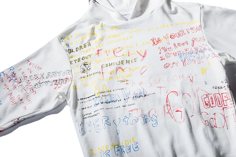 Японский уличная худи граффити мужской негабаритный пуловер с капюшоном Мужские Толстовки Пальто Harajuku Хип Хоп Толстовка с буквенным
