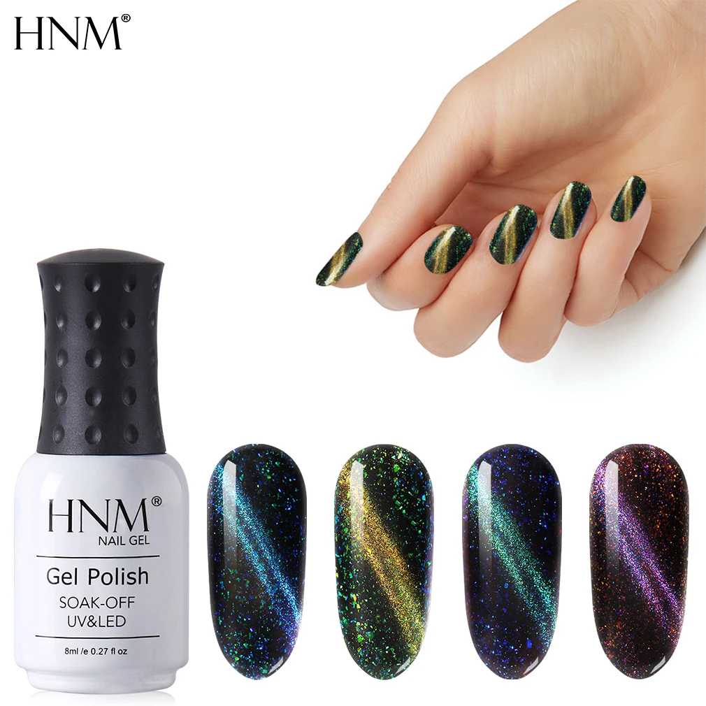 HNM 8 мл Galaxy Гель-лак для ногтей Блеск кошачий глаз Esmalte Permanente замачиваемый УФ светодиодный лак для ногтей праймер Гель-лак для салона маникюра
