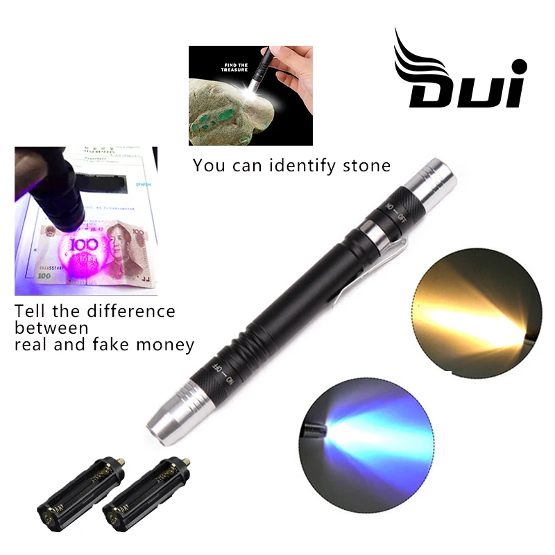 DUI Новый XPE UV 395 фиолетовый светильник двойной источник led jade специальная проверка
