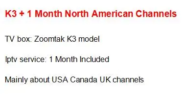 K3 and 1M NA IPTV 2,4G Wi-Fi set top tv Box 1G DDR3 16Gb Rom Android 6,0 OS 4K 1 месяц IP ТВ Услуги Android ТВ коробка - Цвет: K3 and 1M NA IPTV
