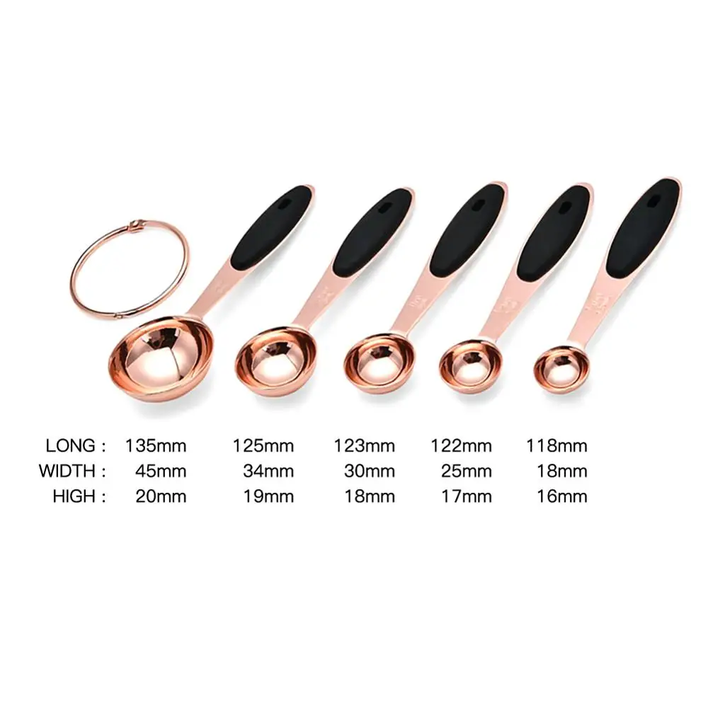 Measuring Spoon Set of Stainless Steel Integrated for Drying and Liquid Ingredients, Cooking and Baking Measuring Instruments