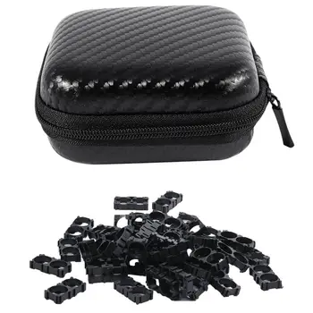 

PU Leather Anti Shock Laptop Charger Earphone Case Pouch with 50Pcs 18650 Lithium Battery Double Holder Bracket