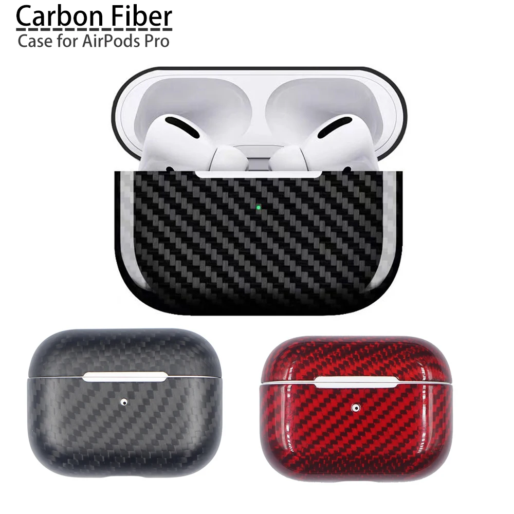 

For AirPods Pro Case Real Carbon Fiber Slim Light Shockproof Dirtproof Storage Case for AirPodsPro Airpods 3 2019 Cover
