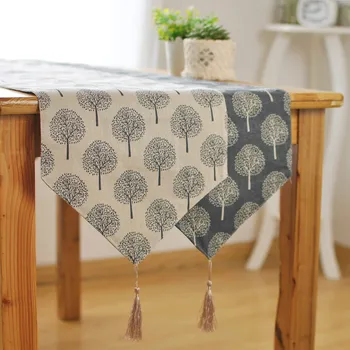 

Linen Modern Table Runners Decoration Track on the table setting