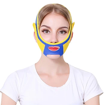 

1 PCS Skin Lift Face Massage Belt Bandage Blue Yellow Color Thin Face Belt Tool Face Life Care Band Massager