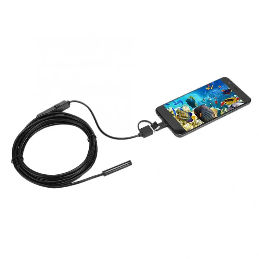 NK-YJ 8,0 мм 3 в 1 USB эндоскоп с длинным фокусным расстоянием с 3 м/9.8ft Hardwire для Android/PC эндоскоп для Android