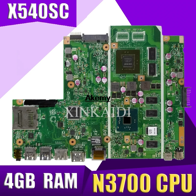 X540SC Laptop Moederbord Voor Asus X540SC X540S X540 Test Originele Moederbord 4G Ram N3700 Cpu X540SC Laptop Moederbord Voor Asus X540SC X540S X540 Test Originele Moederbord 4G Ram N3700 Cpu