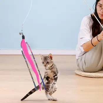 

1Pcs Replacement Of Worms For Interactive Cat And Cat Stick Erpillar Toy Funny Wands Head Kitten Cat Replacement R5G4