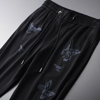 

(t-shirt+pants) Luxury Men Embroidered Short Sleeve Mens Plus Size 4xl Casual Sport Summer Man Sets