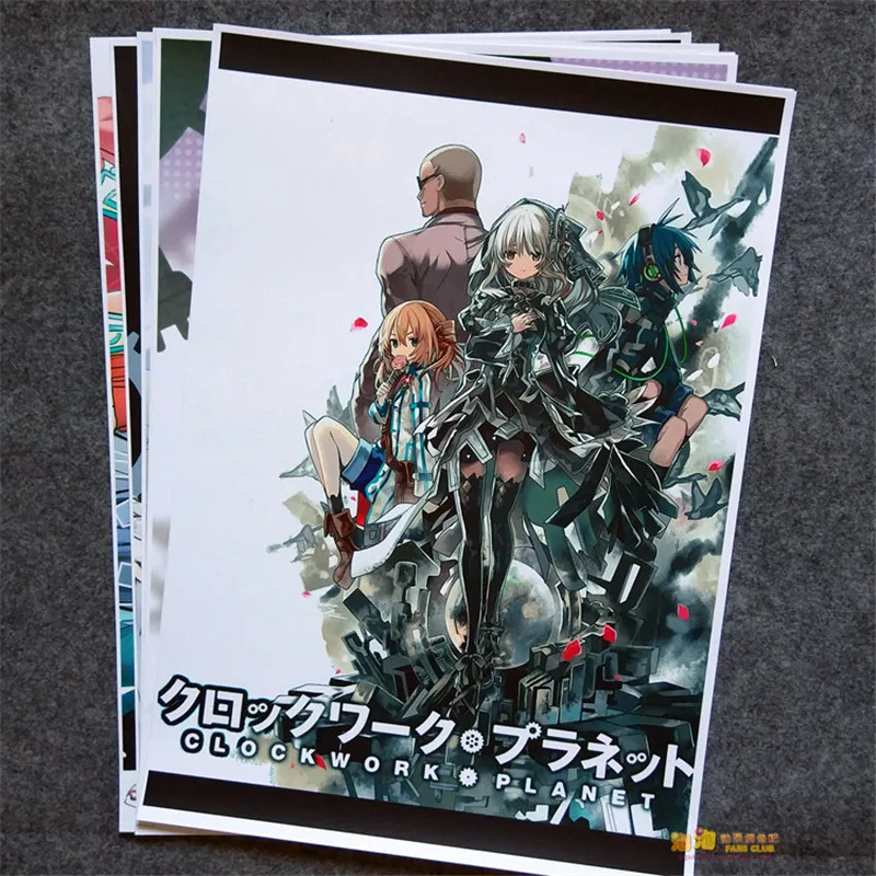 8 pcs/set Anime Clockwork Planet poster RyuZU Marie Bell Breguet AnchoR wall pictures room stickers toys A3 Film posters gifts | Игрушки и