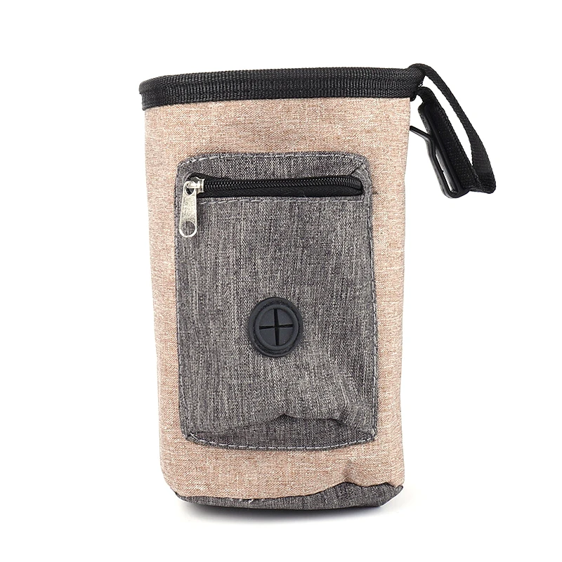 Light Coffee Сумка для хранения для домашних животных, собак, закусок, тренировочная сумка, сумка для хранения продуктов, походная поясная сумка, полиэфирная магниевая пудра, поясная сумка - Цвет: Light Coffee