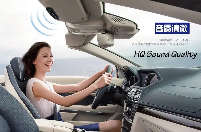 Модный Абсолютно беспроводной Bluetooth громкоговоритель автомобильный комплект козырек зажим для смартфона мобильный