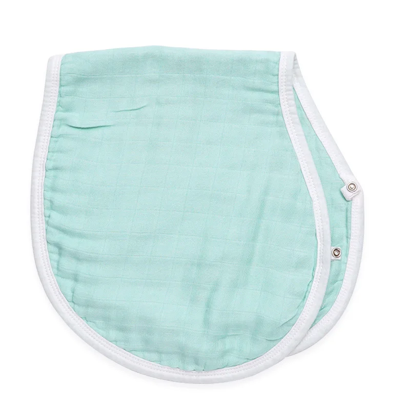 Light green Muslinlife бамбуковый хлопковый детский нагрудник, слюнявчик, хлопковый бамбуковый муслин, детский нагрудник, мягкие банданы нагрудники для 0-5 лет, детское полотенце, шарф - Цвет: Light green