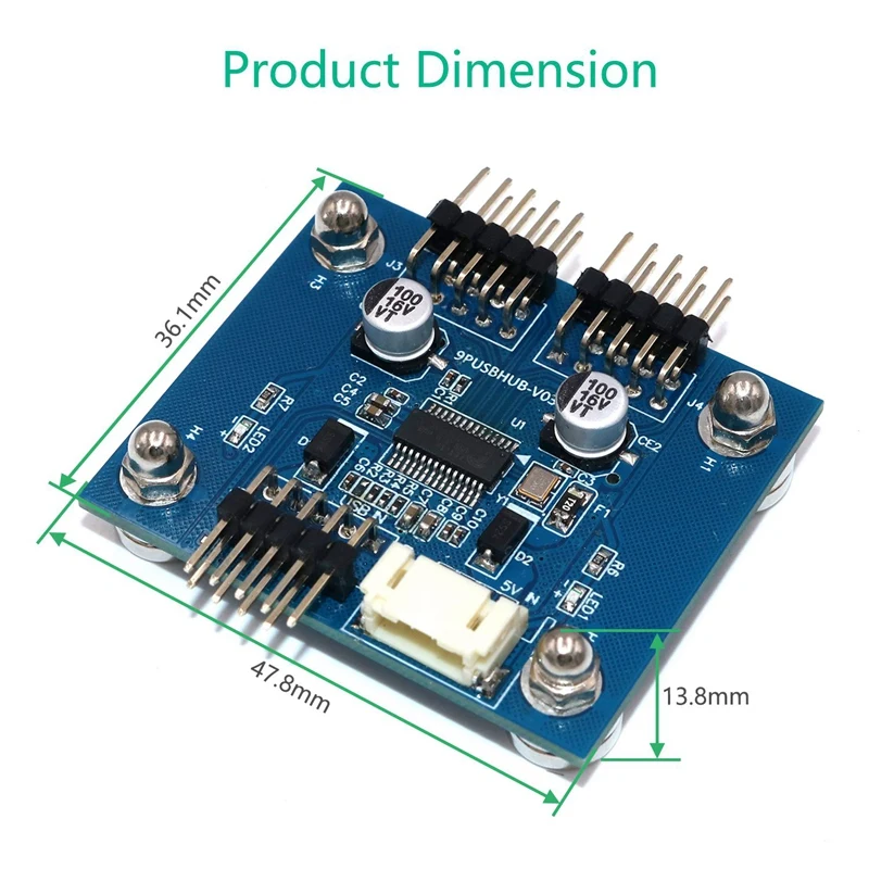 4-Порты и разъёмы USB 2,0 концентратор модуль с жесткими дисками SATA Мощность кабель и магнитное основание для настольных ПК, клавиатура, Мышь, USB флэш-накопитель