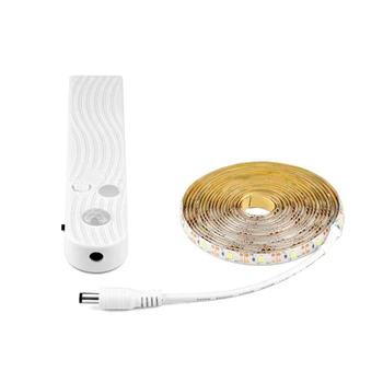 

Led Light Strip Wireless Pir Motion Sensor Waterproof Closet Bedroom Light in door Light Strip White (Warm Light) Pvc