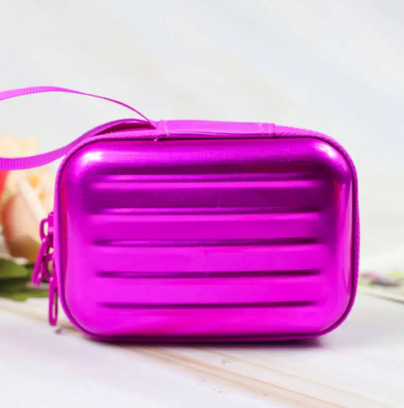 100 Pcs Earphone Case Cable Organizer Box Protective Headphone Cable Charger Storage Bags Coin Pouch Metal Earphone Container - Цвет: 1