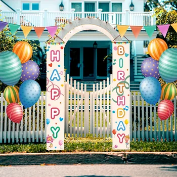 

Happy Birthday Banners Birthday Door Window Banner DIY Birthday Party Decorations Adult Baby Shower Door Decor 180cm