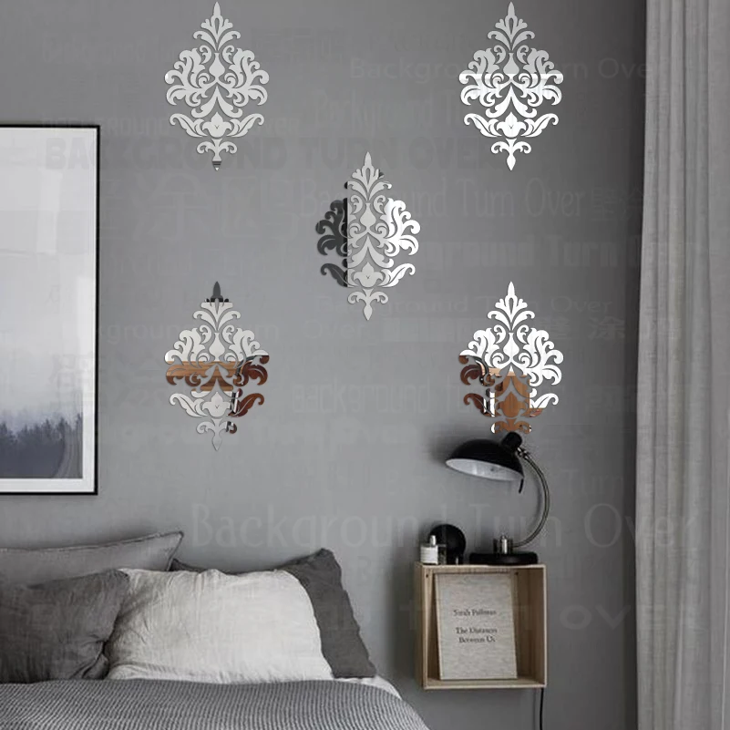 Mirror Wall Stickers Sticker Decorative Home Decor Bedroom Room Royal