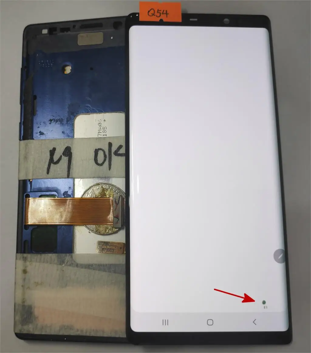 Q54-N9-no frame Для samsung Galaxy Note 9 ЖК-дисплей с черным точечным дисплеем кодирующий преобразователь сенсорного экрана в сборе N960 N960F N960D N960DS lcd - Цвет: Q54-N9-no frame