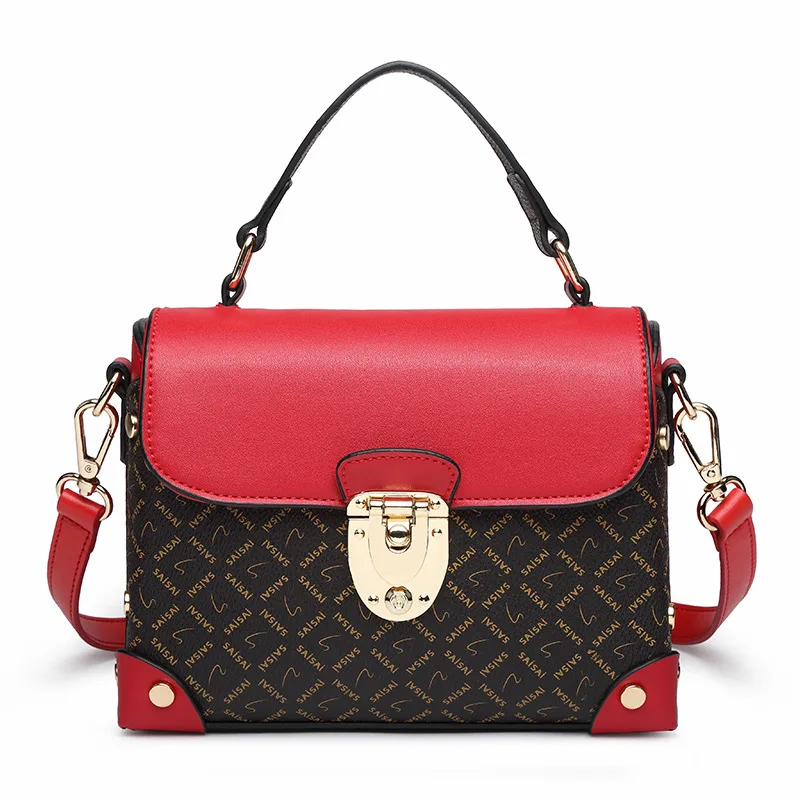 

2019 New Style Fashion Korean-style Shoulder Bag Cool Trend Versatile Hand Shoulder Bag Charm Contrast Color WOMEN'S Bag