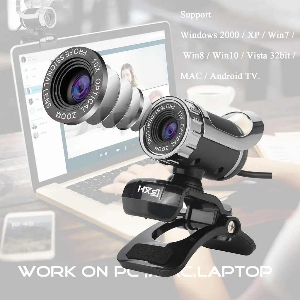 Веб-камера 480P HD 480P Веб-камера USB Сеть подвесной Автофокус встроенный звуковой микрофон сетевая камера для ПК ноутбука