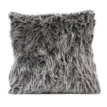 

Fluffy Throw Pillow Cover Home Decorative Pillow Case Plush Pillow Cover Cushion Cover with Hidden Zipper Closure 45x45CM
