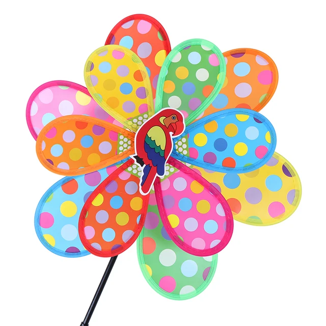 1pcs Children Garden Windmill Colorful Decoration DIY Handmade class Wind Spinner Outdoor Toy Gift for kids vent 3