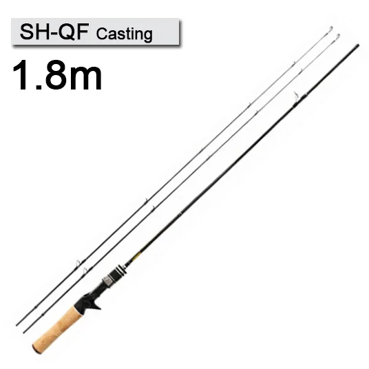 SH-QF casting 1.8m RoseWood Гибкая UL карбоновая удочка 1,5-1,8 м ультра светильник для литья спиннинга Удочка 2 секции рыболовные снасти приманки - Цвет: SH-QF casting 1.8m
