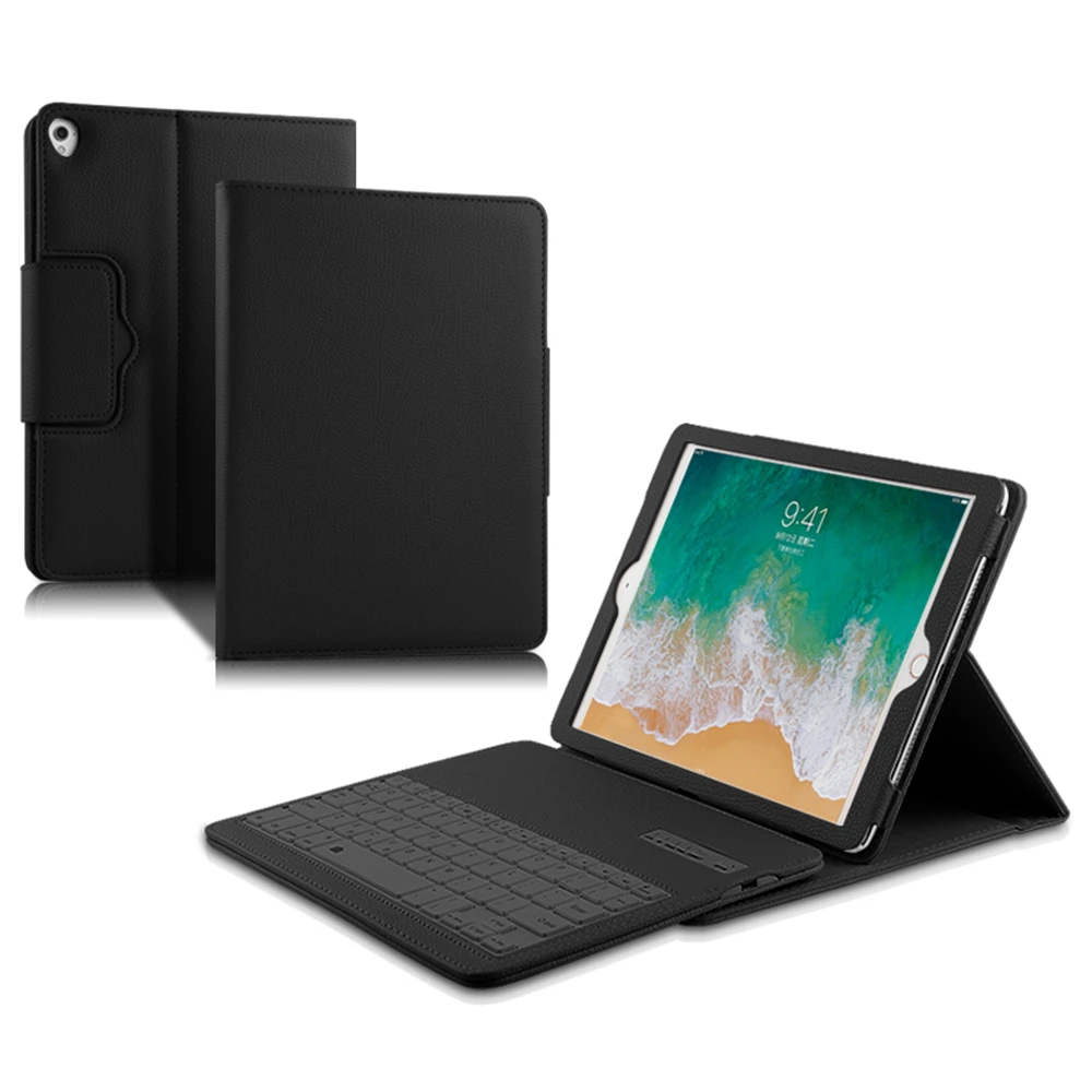 Чехол с клавиатурой для iPad Pro 12,9, чехол для планшета, чехол Litchi из искусственной кожи, чехол-книжка со съемной клавиатурой Blutooth - Цвет: Цвет: желтый