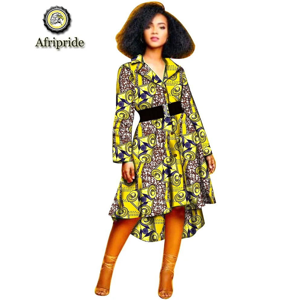 Dashikiage, Новое поступление, женское платье с поясом, Африканский принт, Дашики, потрясающее, элегантное, Африканское женское платье S1925038