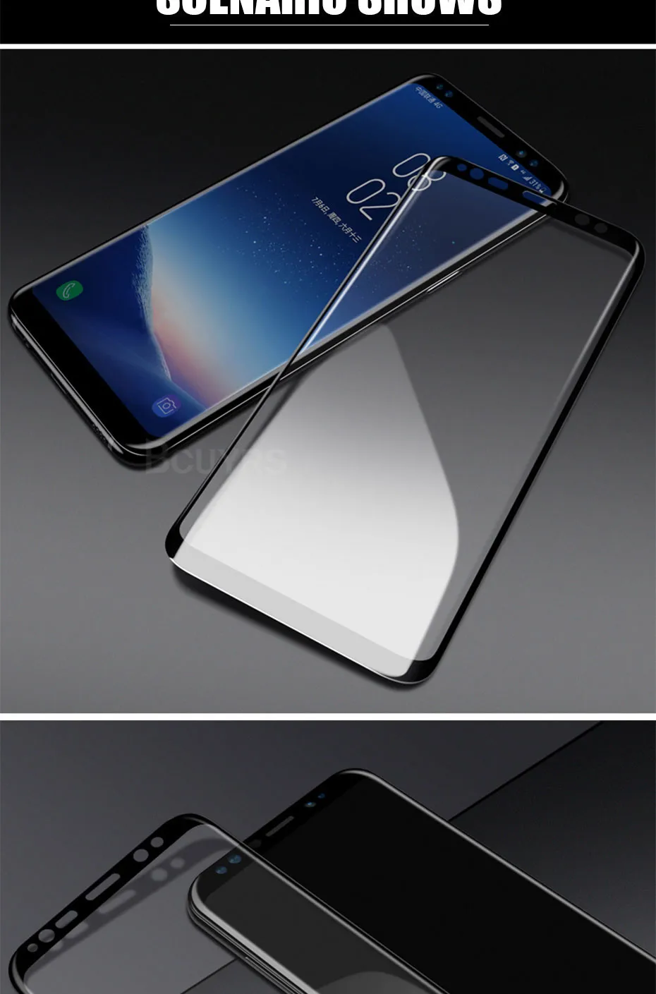 500D полностью изогнутое закаленное стекло для samsung Galaxy Note10 S9 S8 Plus Note 9 8 Защитная пленка для экрана samsung S9 S7