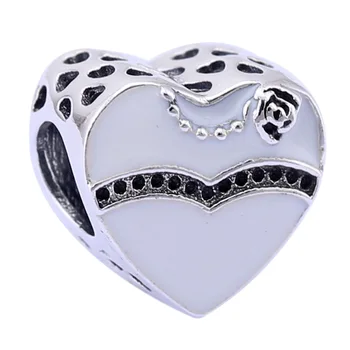 

Authentic 925 Sterling Silver Bead Charm Enamel Openwork Our Special Day Beads Fit Bracelet Bangle Diy Jewelry