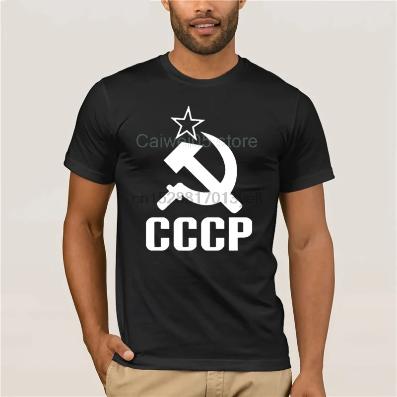 2018 тренд бренд CCCP рубашка мужская с коротким рукавом Флаг тройник русский
