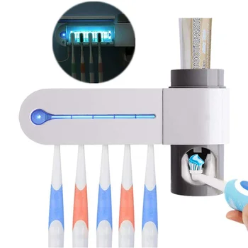 

Toothbrush Disinfector Ultraviolet Rays Sterilization Disinfection Toothbrush Holder Automatic Squeeze Toothpaste Implement