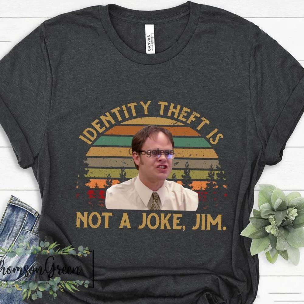 Хищения личных данных не шутка рубашка Винтаж Дуайт Шрут Футболка Keep Calm and