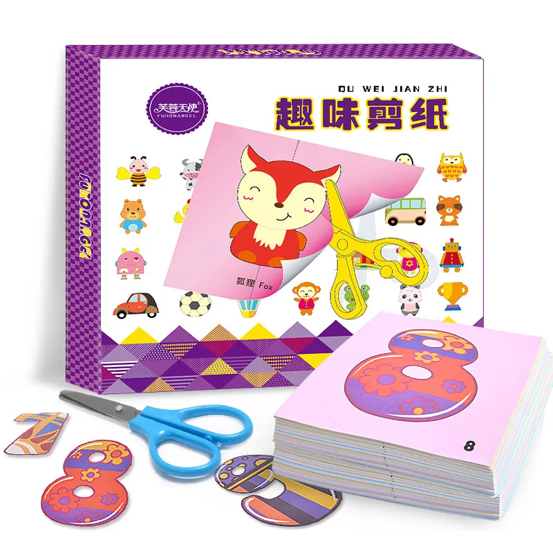FIORUCCI Бумага складной Бумага-cut книга Encyclopaedia Hand-made Материал Box Детская Дети Бумага резки ручной работы 3-6-Year-O