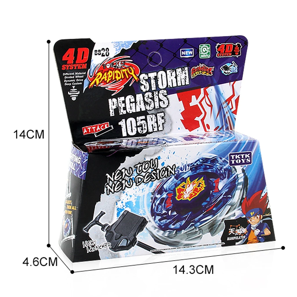 Металл Fusion Storm Pegasis 105RF спиннинг Топ BB28 w/стреляющая игрушка набор быстроты