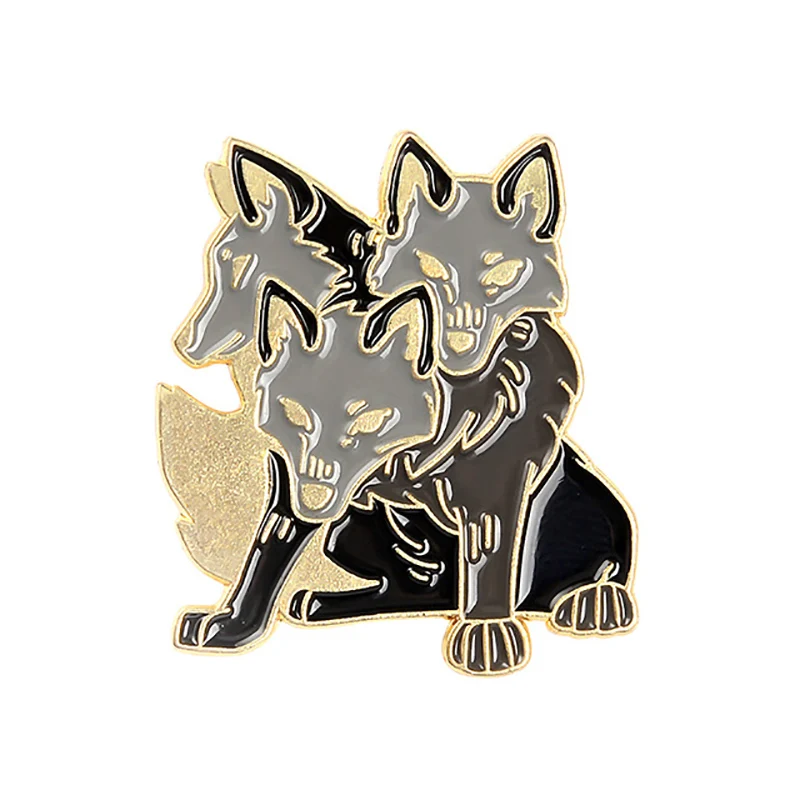 

Cerberus Animal Brooches Ancient Greek Mythology Clothes Coat Jeans Brooch Badges Button Enamel Pins Jewelry Gift for Boyfriend