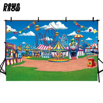 

DAWNKNOW Amusement Park Vinyl Photography Background For Baby Cartoon Photo Shoot Backdrop For Wedding Photo Studio lv521