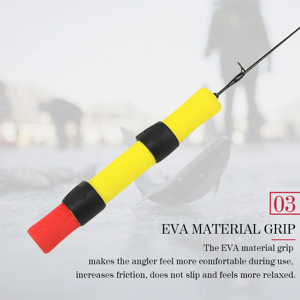 Spinning Fishing Mini Portable Telescopic Winter Ice Fishing Rods Reel Wheel Metal Set Carbon Heavy Eva Fishing Tackle