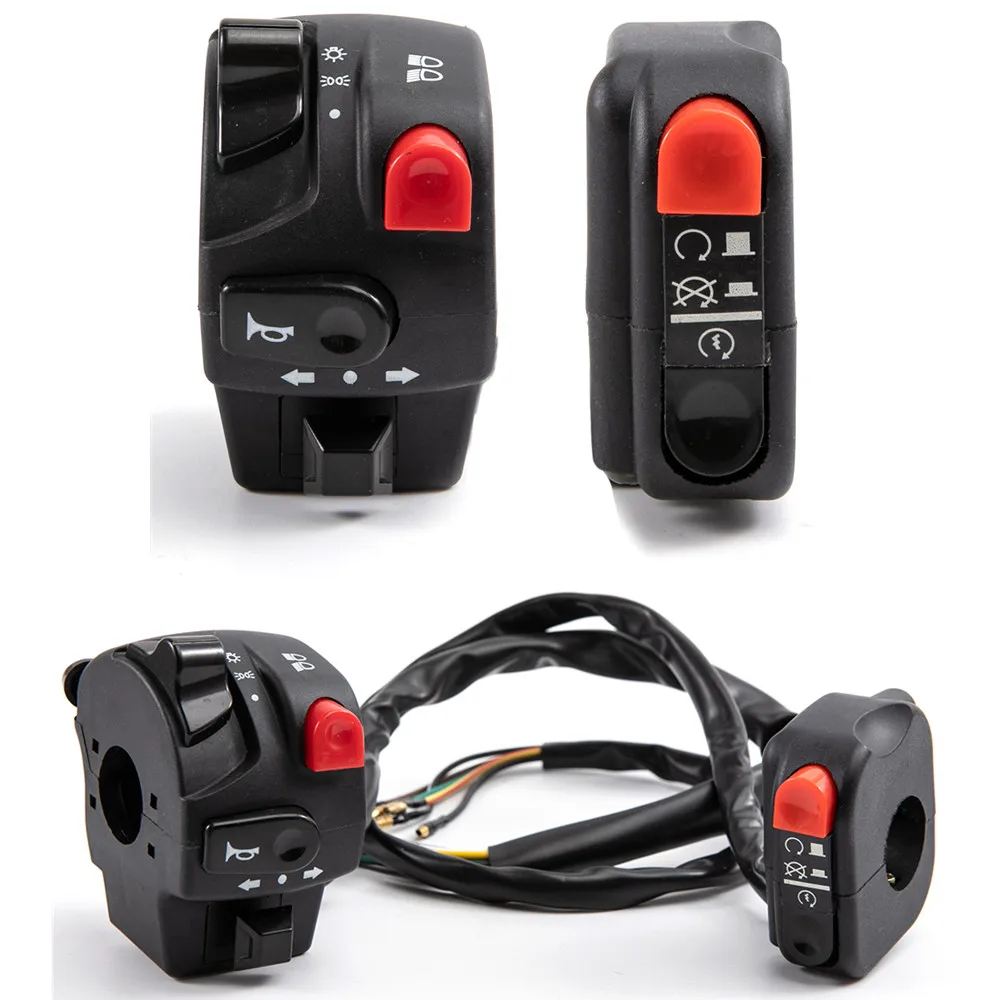 7/8&quot 22mm ATV Motorcycle Handlebar Controll Switches for Horn Button Turn Signal Electric Fog Light Start Kill Warning | Автомобили и