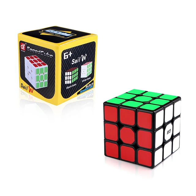 1 шт. Классические игрушки 3x3x3 ABS стикер блок высокое качество скорость разноцветный волшебный куб обучающие и образовательные головоломки Cubo Magico игрушки - Цвет: 3x3x3 with box