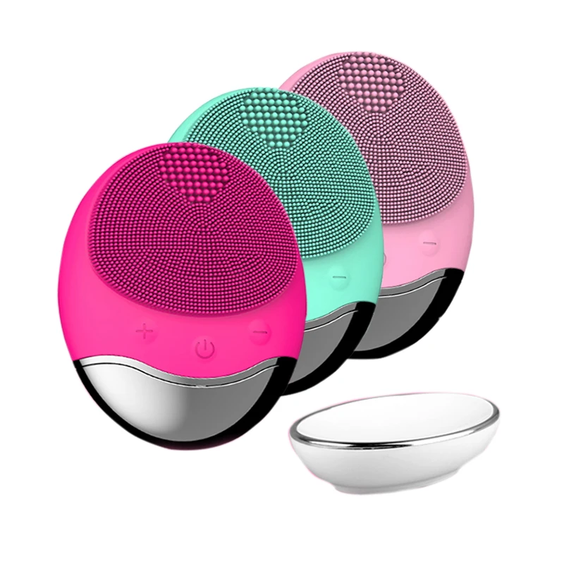 

3 Color Electric Wireless Facial Cleansing Brush Anion Imported Pore Dirts Cleanse Anti Aging Wrinkle Facial Cleanser