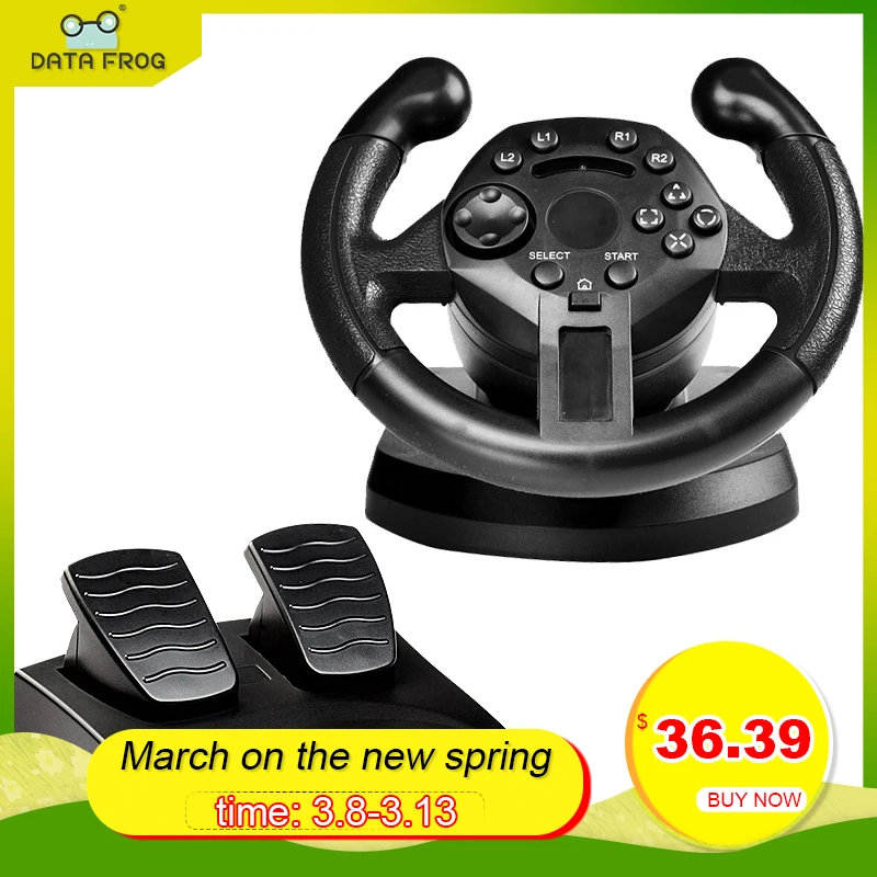 DATA FROG Racing Steering Wheel For PS3 Game Steering Wheel PC Vibration Joysticks Remote Controller Wheels Drive For PC