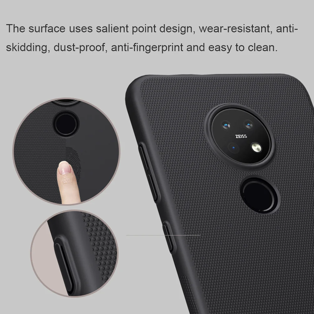 Для Nokia 7,2 матовый чехол Nillkin матовый защитный жесткий чехол для Nokia 6,2 с держателем для телефона