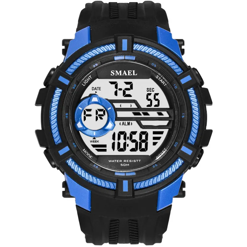 New Men Sport Watches SMAEL Led Digital Watch Big Dial S Shock Casual Clock Wristwatches Waterproof erkek kol saati | Наручные часы